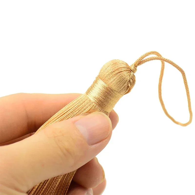 10pcs Silk Tassel Fringe Sewing Bang Tassel Trim Key Tassels For DIY Jewelry Making Home Curtain Craft Decor Accessory Tassels