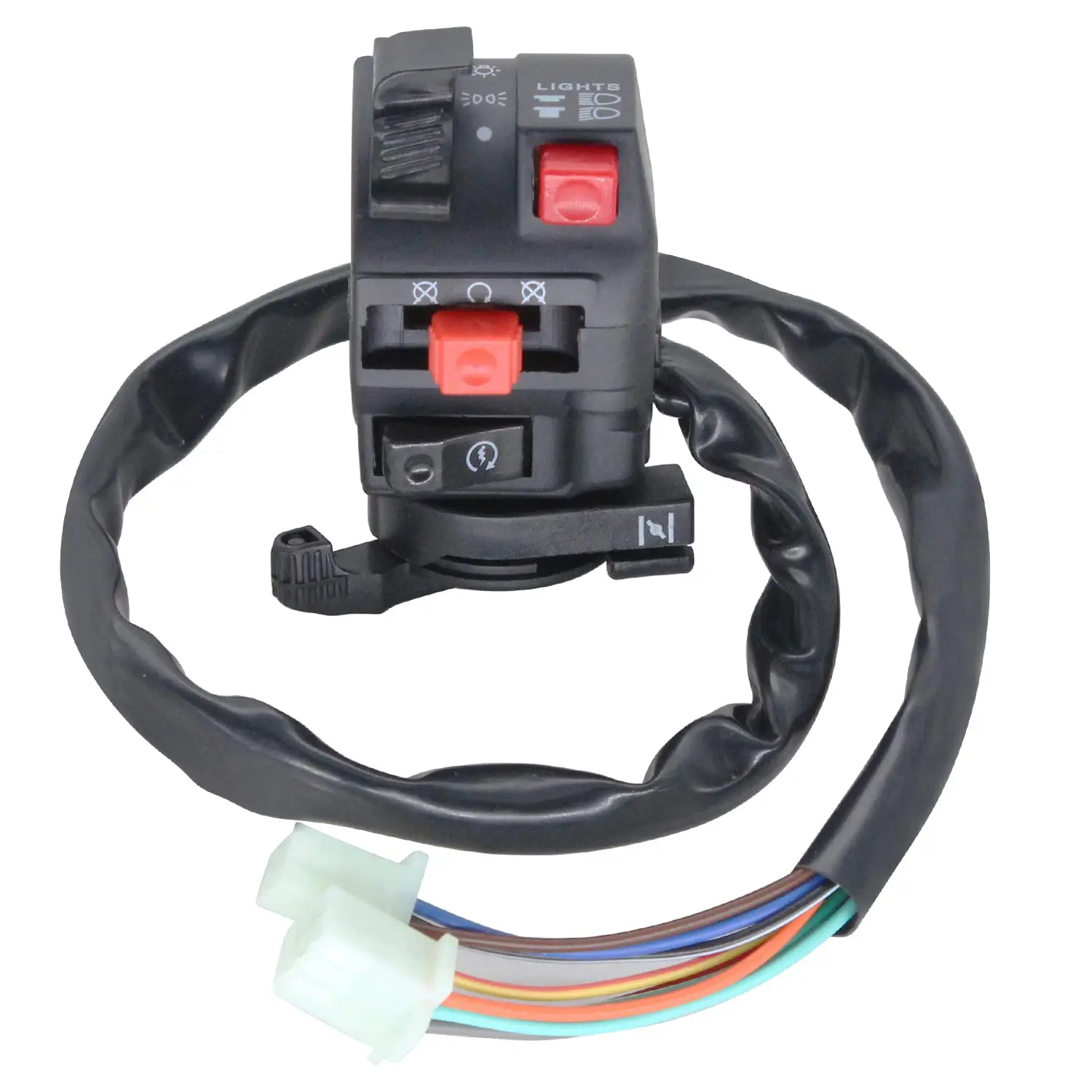 

9 Wire 5 Left Starter Kill Light Choke Switch Assembly Fit for 150cc 200cc 250cc 300cc Roketa Yamoto Jetmoto Kazuma Loncin ATV