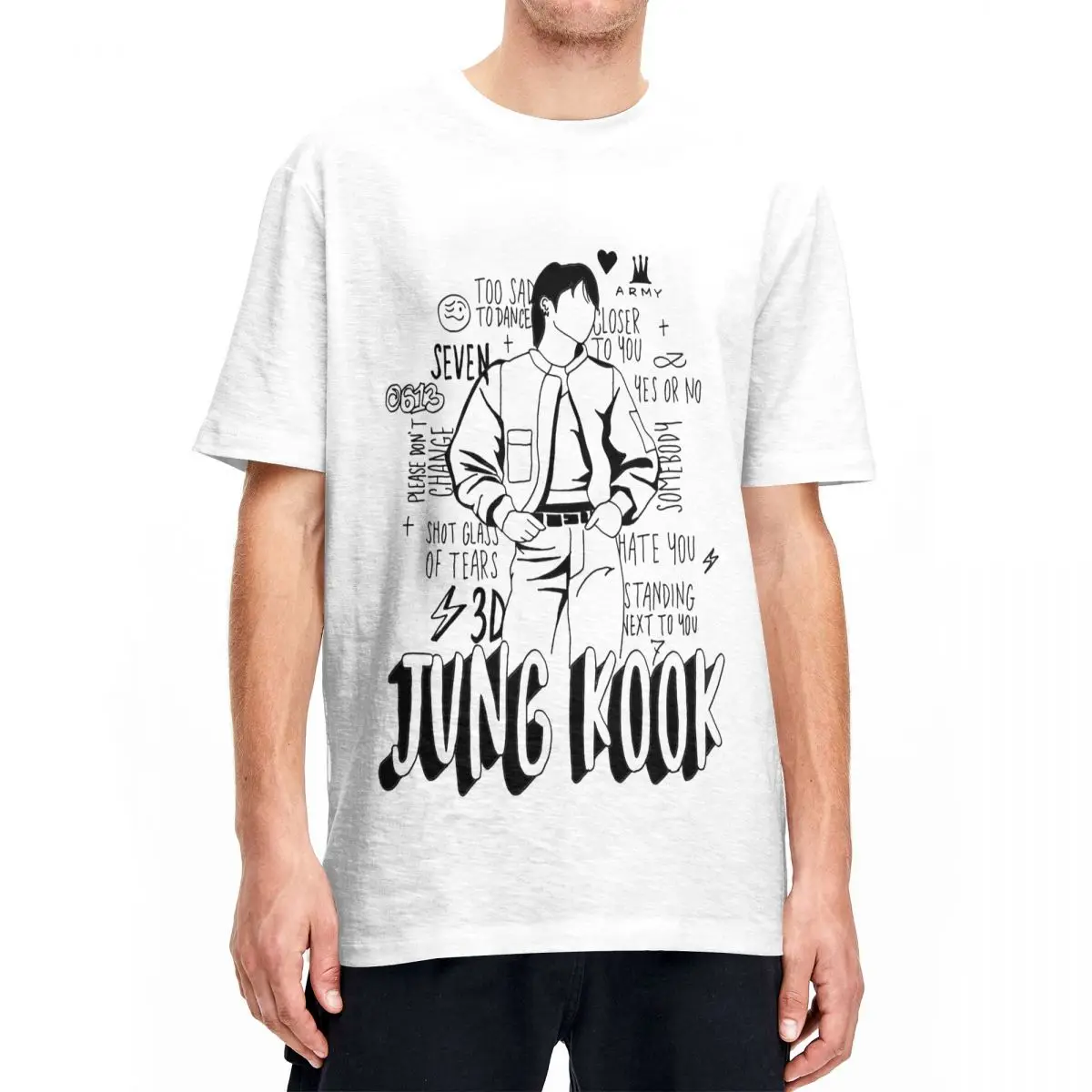 GOLDEN Jungkooks Kpop T-Shirts for Men Women Leisure Cotton Tee Shirt Crew Neck Short Sleeve T Shirts Gift Idea Tops