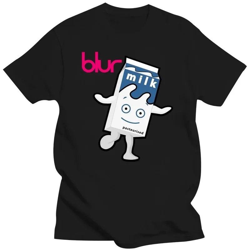 Summer 100% Cotton Clothing Blur Britpop Band Coffee and Tv Milk Band Concert Tour T Shirt