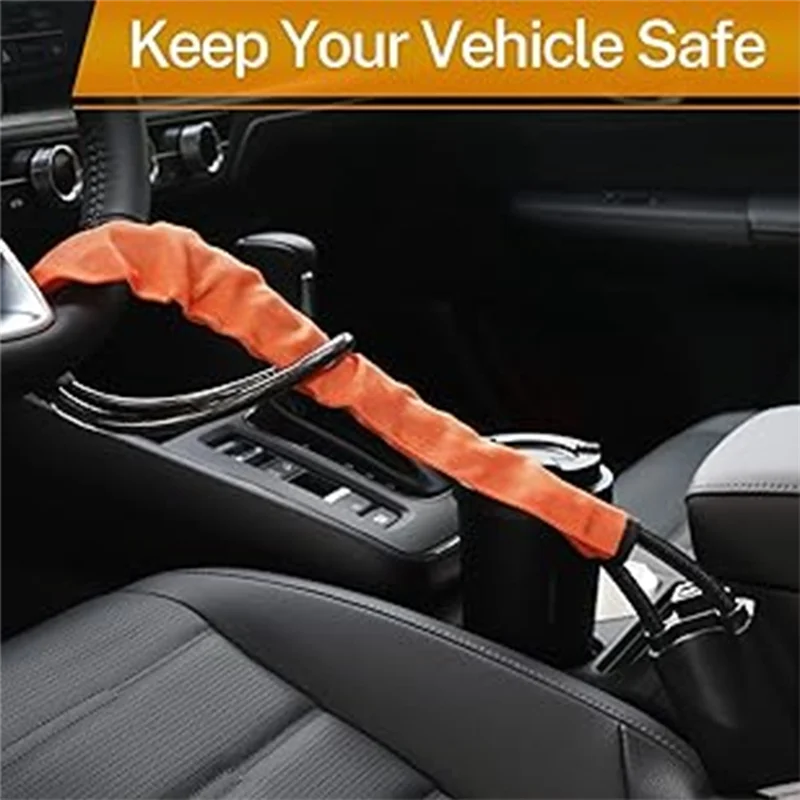 

Прецизионный автомобильный замок на руль, аксессуар для замка сиденья, оранжевые автомобильные принадлежности с 2-мя ключами