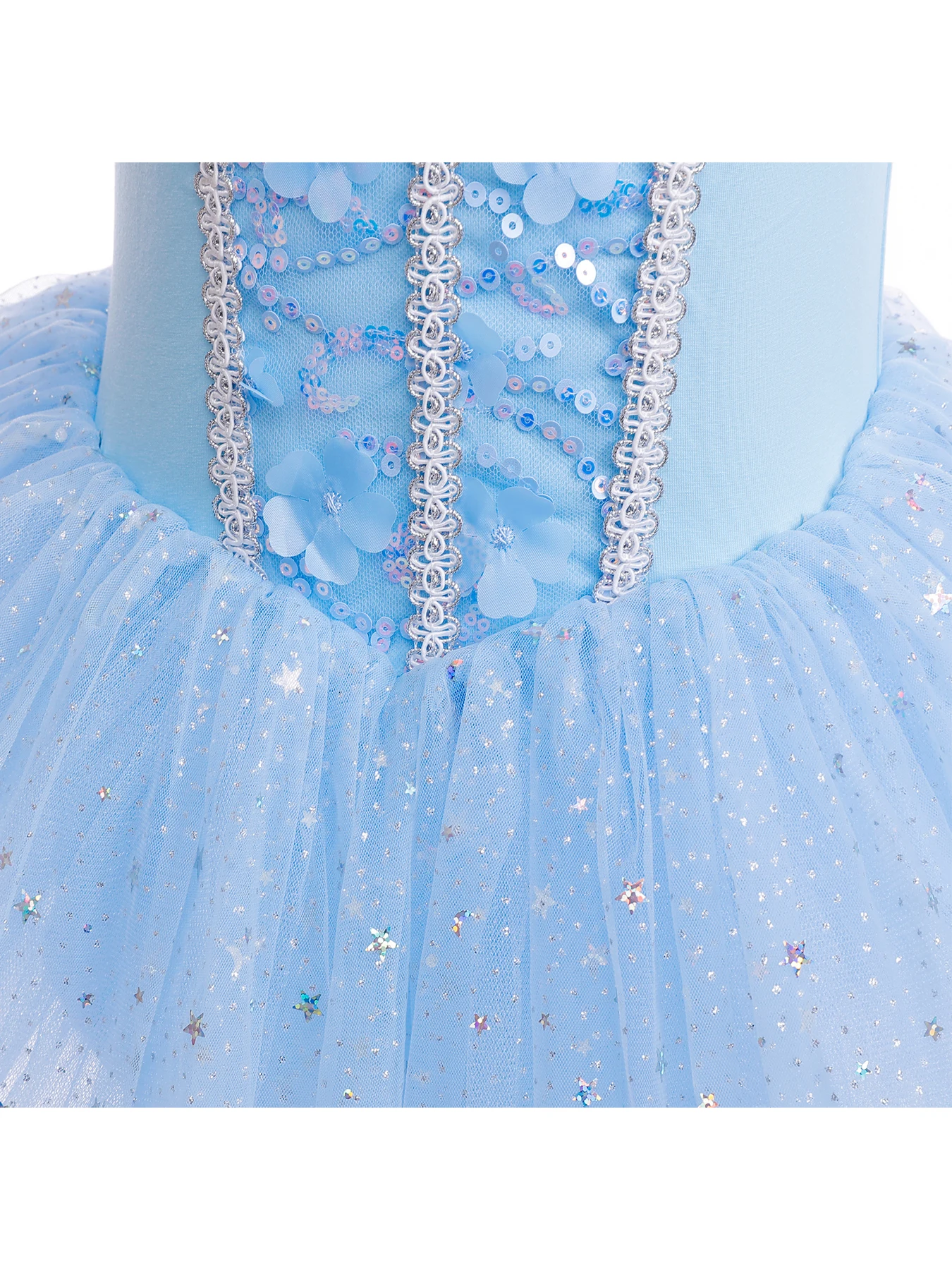 Elsa Ballet Tutu Dress for Girls Toddler Leotard Fluffy Ruffle Snap Crotch Ballerina Costume Little Kids Dance Outfits Blue