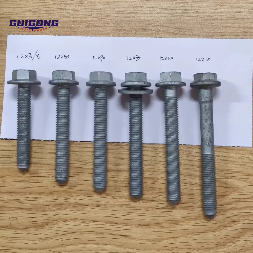 GUIGONG 1pcs Genuine Rear Axle Bridge Screws M14*115, M12*110, M12*100 for Volkswagen Audi Car Accessories