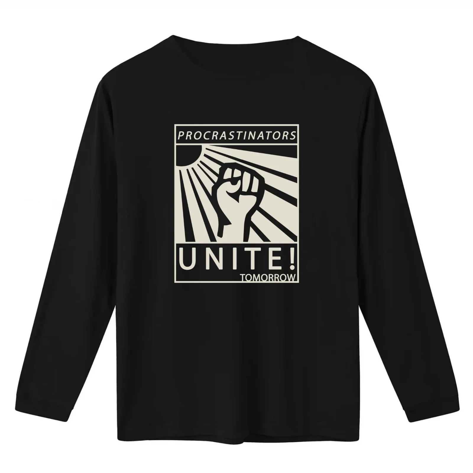 Procrastinators Unite Tomorrow T-Shirt Summer Casual Cotton Tee Oversized Streetwear Tops Vintage Graphic Print 100% Cotton