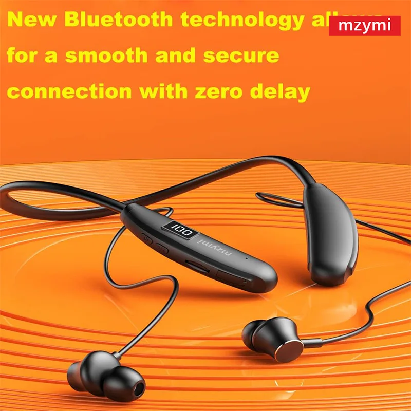 

mzymi Neckband I39 Bluetooth 5.3 Headphones In Ear Headset True Wireless Earbuds Waterproof Sports Earphones With Mic For XIAOMI