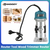 Rimoody Wood Router Woodworking Edge Trimming Machine Router Tool Router Electric Hand Wood Trimmer 30000RPM 800W Home DIY Tools