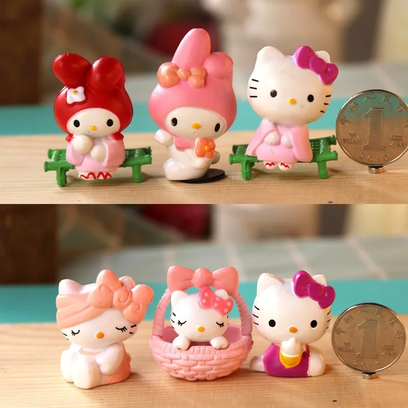 

Hello Kitty Ornament Boxed New Cute Cartoon Figurine Fashion Trend Girl Desktop Decoration Car Boxed Accessories Gift Wholesale