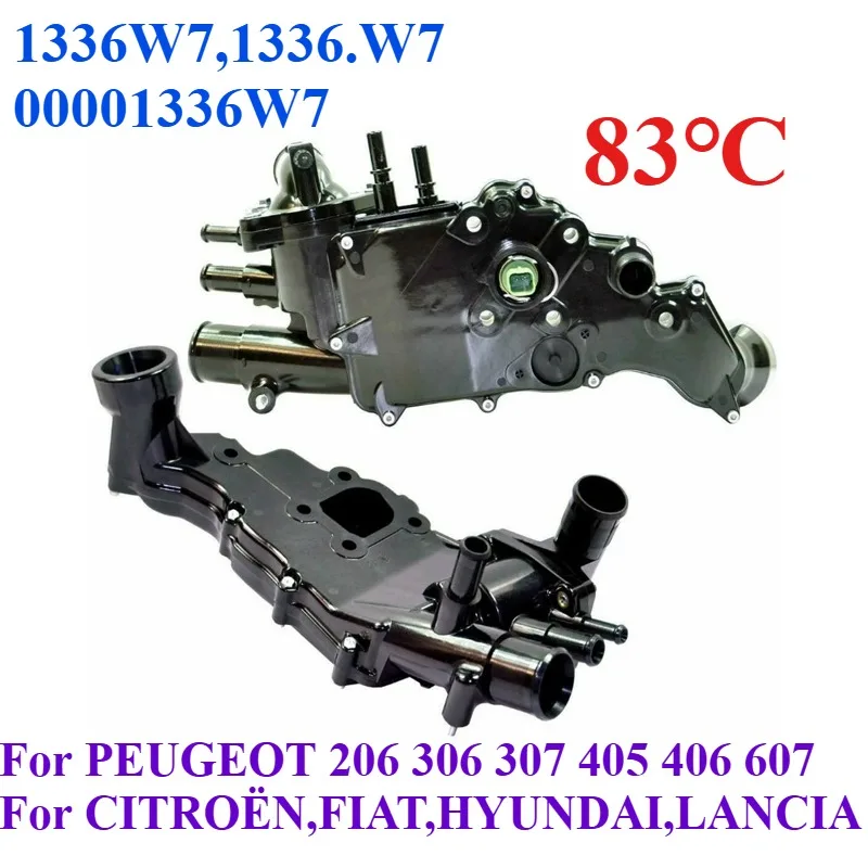 

1336W7 1336.W7 00001336W7 For CITROËN PEUGEOT 206 306 307 405 406 607 FIAT HYUNDAI Engine Coolant Thermostat Assembly