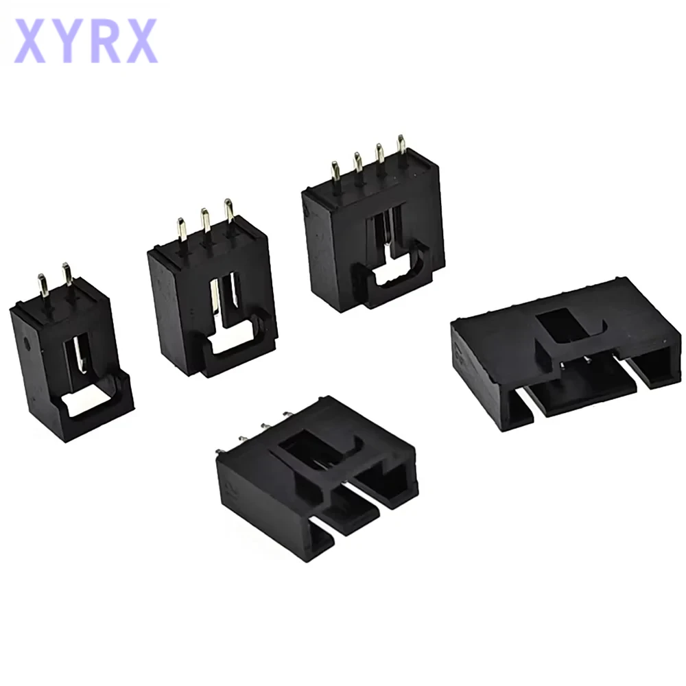 In spot 10PCS Dupont Connector MX2.54 Single Row With Belt Buckle 2.54MM Straight Pin Header Curved Pin Header 2P 3P 4P 5P 6Pin