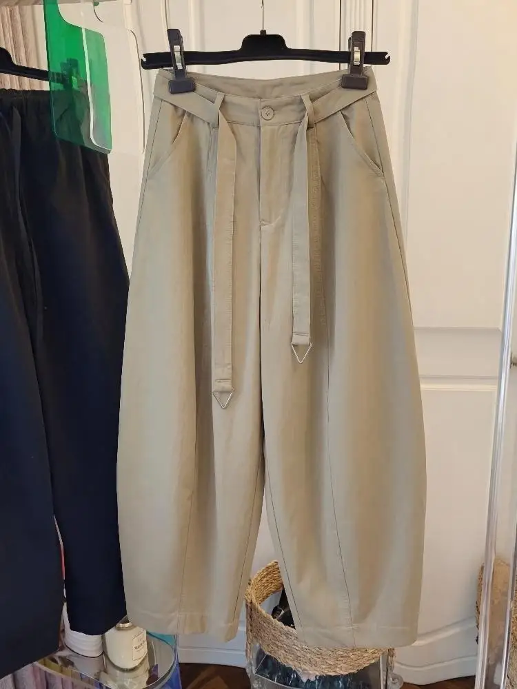 Women High Waist Curved Wide Leg Balloon Pants Korean Casual Loose Fit Straight Trousers Fashion Slim Fit Baggy Sweatpants