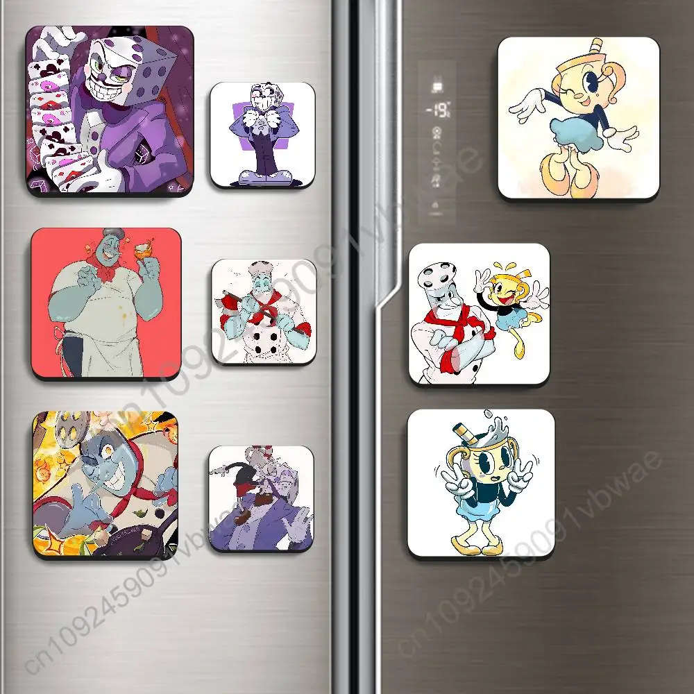 

Chef Saltbaker King Dice game Cuphead Magnetic Sticker Fridge Magnets No Falling Off Fit for Refrigerators All Metal Surfaces