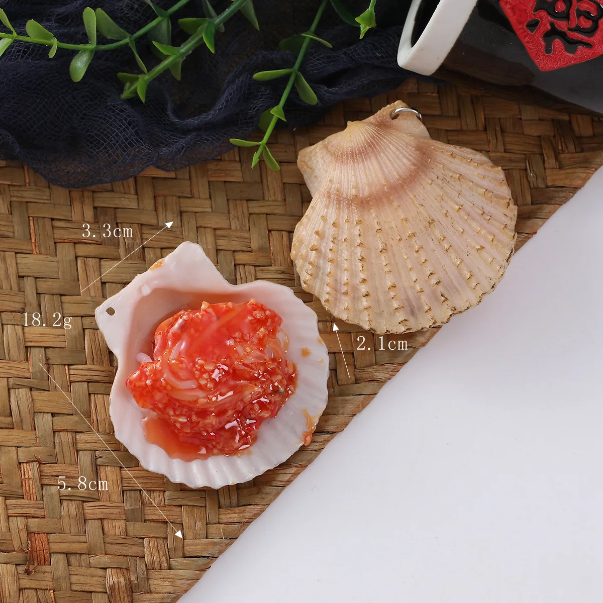 Simulatie Zeevruchten Display Props Keuken Winkel Winkel Decoratie Kunstmatige Nep Knoflooksaus Oester Sint-jakobsschelp Clam 2 stk/partij
