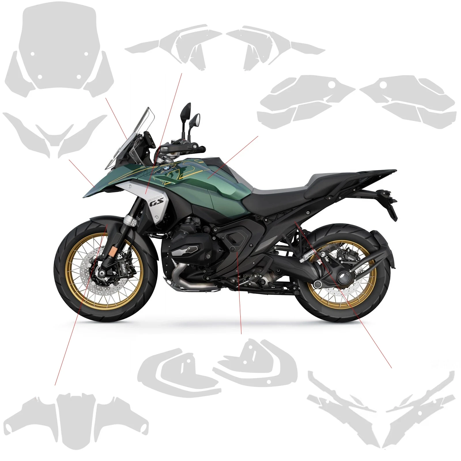 For BMW R1300GS R 1300 GS GS1300 New Motorcycle Accessories Windshield Anti -scratch Film Full Paint Protection Film Kits Bike