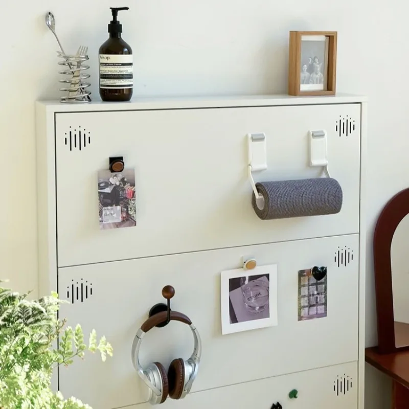 Ins Wind خزانة أحذية رفيعة للغاية مدخل باب منزلي حديدي خزانة أحذية ضيقة للغاية رفيعة #4