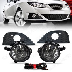2Pcs Car Light For Seat Ibiza 2009 2010 2011 2012Some Fog Light Fog Lamp Wire Fog Light Grille Cover Bulbs Kit Many Options