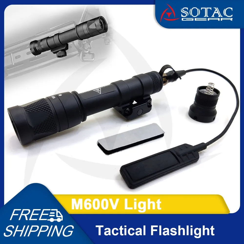 SOTAC GEAR Tactical Accessory M600V Flashlight Light White LED Hunting Outdoor Scout Lights Aluminum Fit 20mm Rail