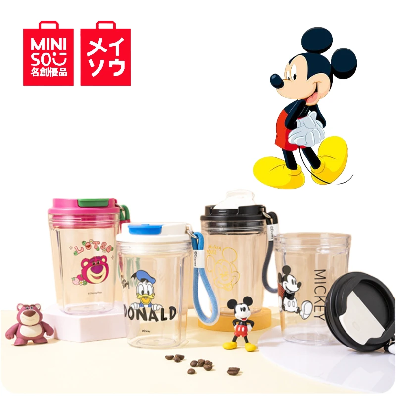 400ml MINISO Disney Lotso Fashionable Simple Coffee Cup Cartoon Portable Direct Drink Cold Drink Cup Leak-proof and Anti-scald