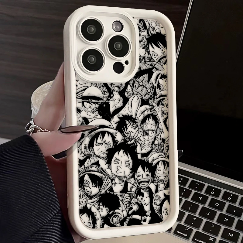 Luxury One Piece Art For iPhone 15 14 13 12 11 Pro Max XS Max X XR 7 8 Plus 6S 5S  Liquid Eye Ladder Phone Case