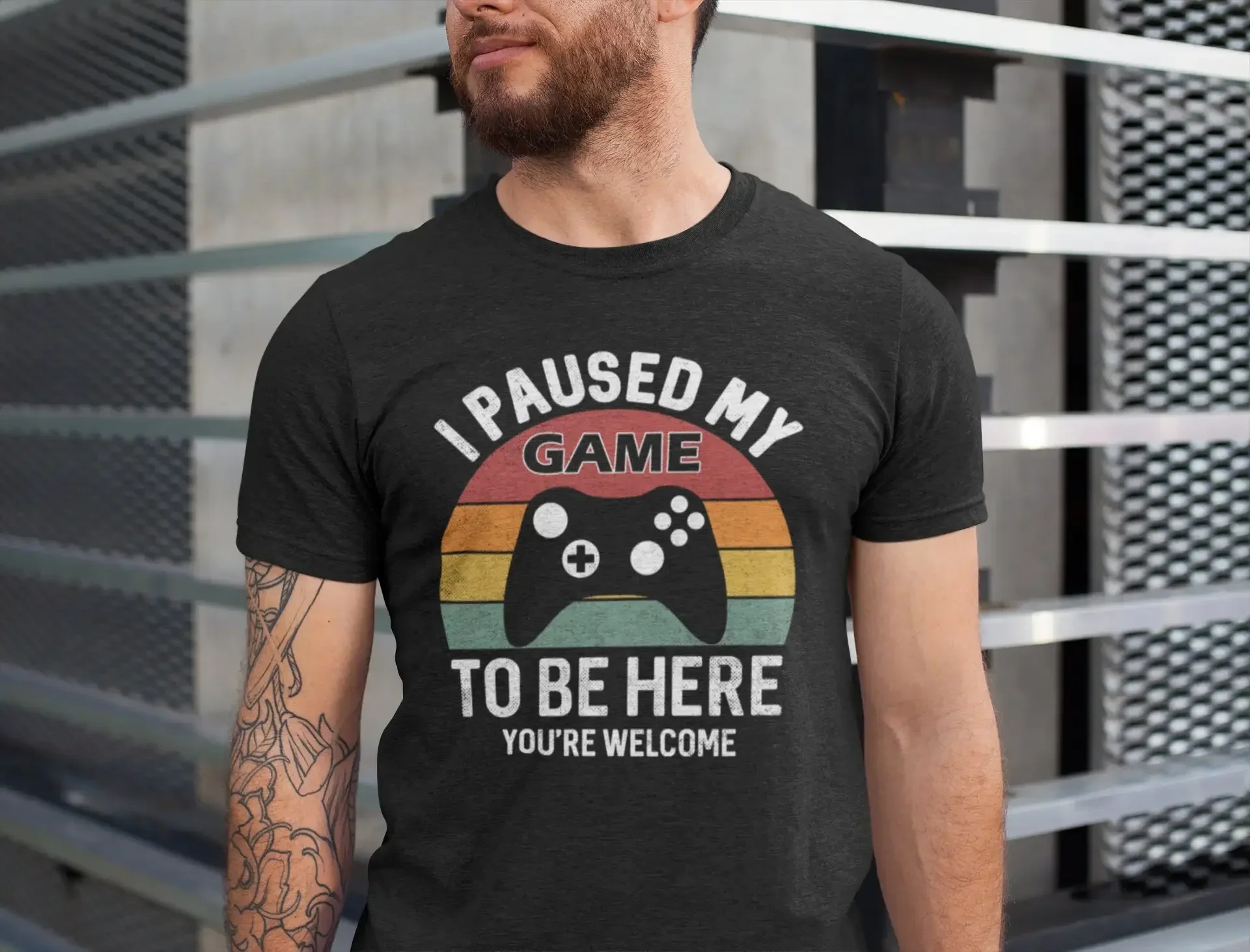 I Paused My Game to Be Here Gaming T Shirt Funny Video Gamer