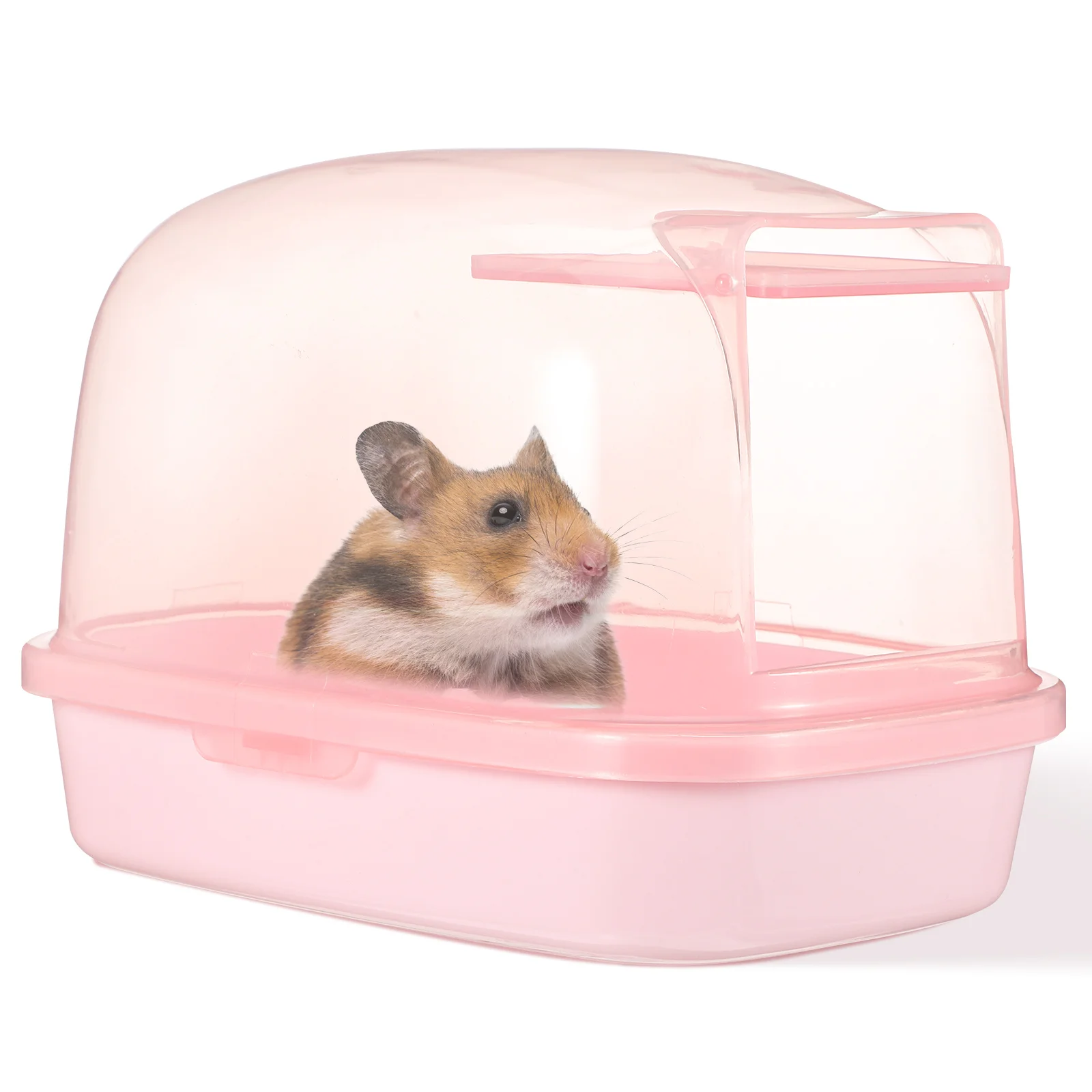 

Durable Plastic Hamster Sand Bath Box Transparent Design Small Pet Toilet Accessories Exquisite Workmanship Fun