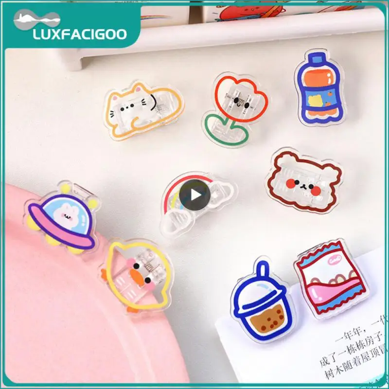 คลิปซีลอะคริลิก คลิปจัดเก็บมัลติฟังก์ชั่น แยกไฟล์ คลิปหนีบกระดาษขนาดเล็กหลายข้อกําหนด เครื่องใช้สํานักงาน