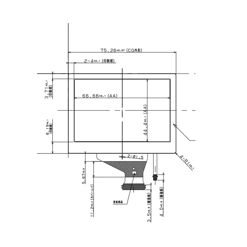 3.2 Inch Touchscreen LS032B3SX02 CG-Silicon LCM Display Resolution 1024x682 MIPI 51 Industrial Interface