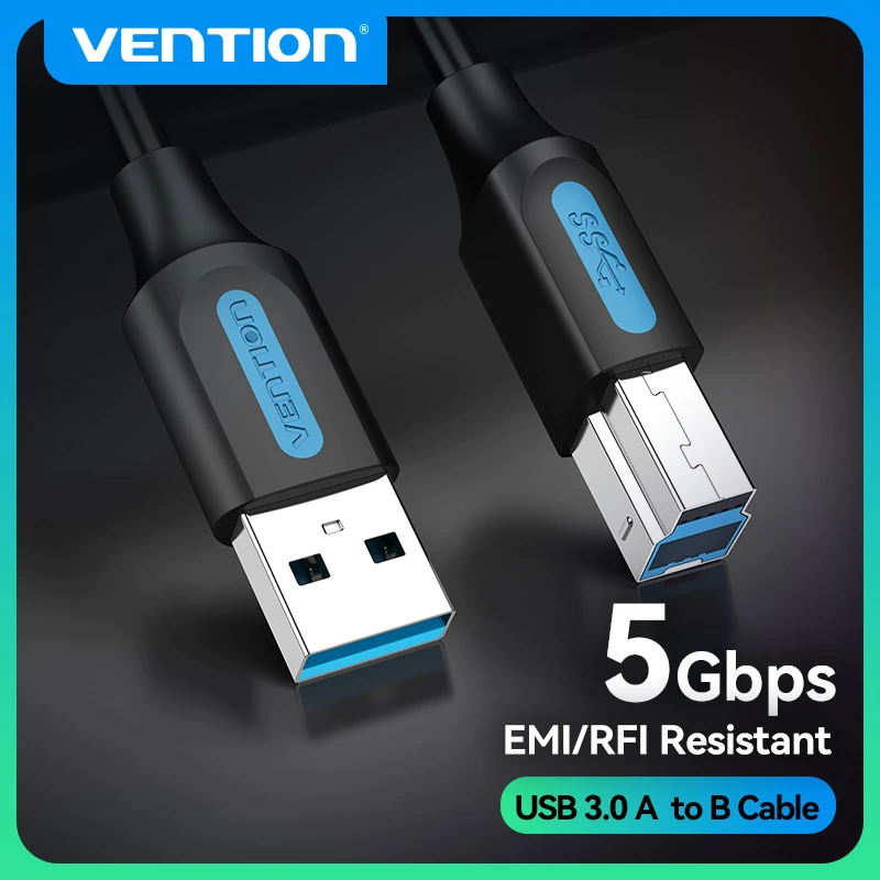 Vention Kabel USB do drukarki USB 3.0 typu A męski do B męski do drukarki etykiet Canon Epson HP ZJiang DAC USB Printer 0.5m-3m