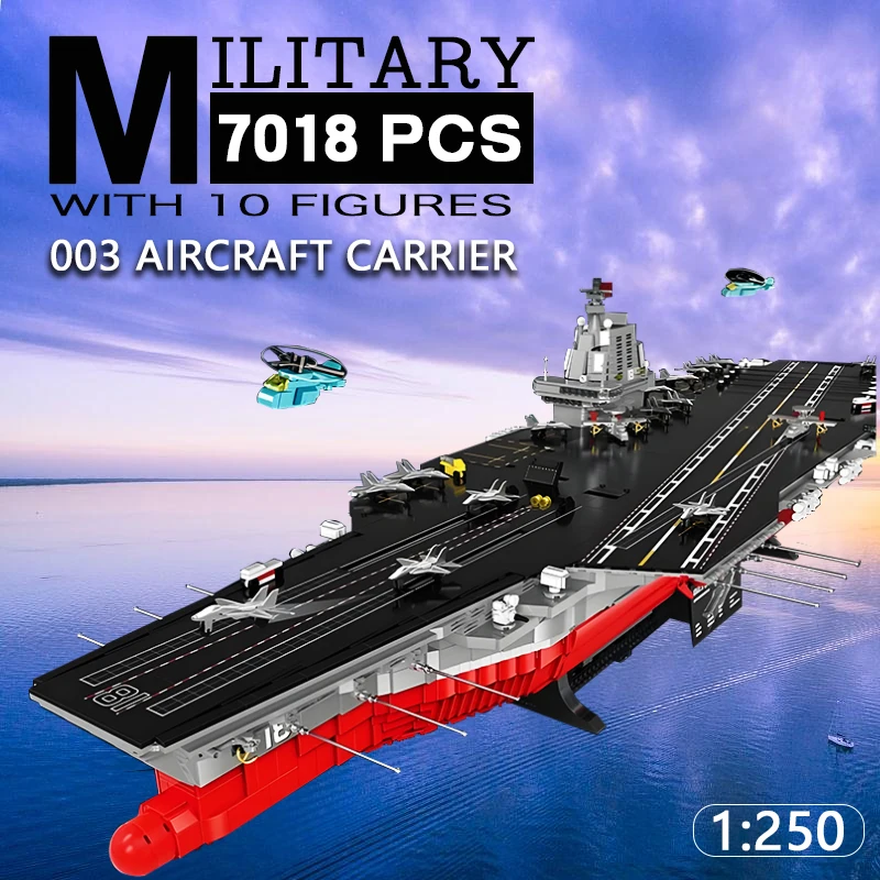 

Creativity Technic Warship Military Battle Ship Boat Model Building Blocks,Aircrafted Carrier Destroyer Sets 7018 pcs Toys