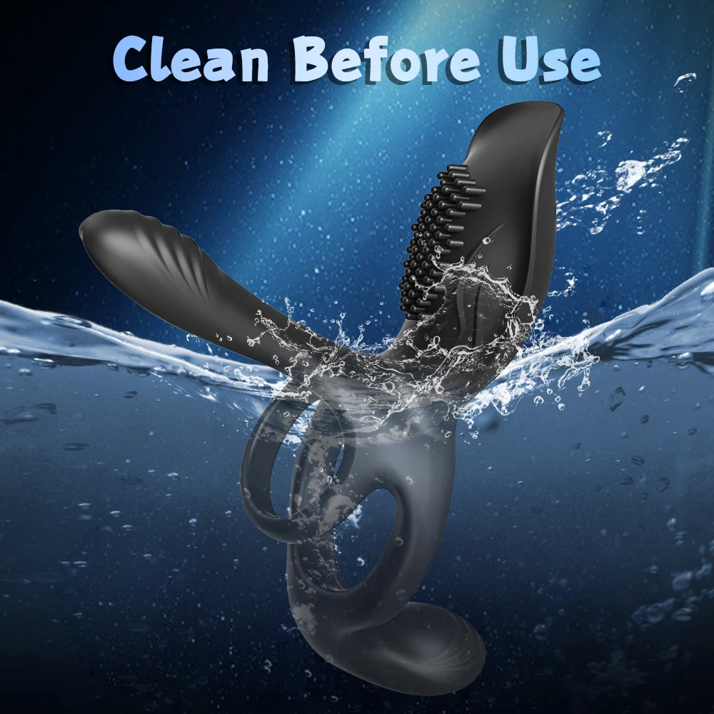Vibrating Cock Ring for Men Male Ejaculation Delay Erectile Penis Ring G-Spot Clitoris Anal Stimulator Adult Sex Toy for Couples view 6