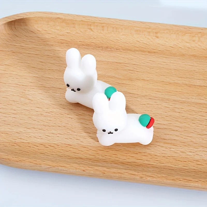 Mobile Phone Charging Cable Head Protective Cover Anti Breakage Data Cable Cute Cartoon Rabbit Charging Protective Cover Head