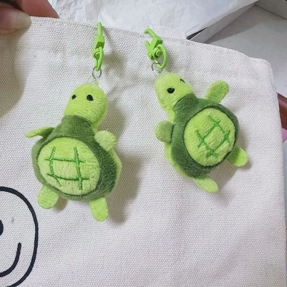 Kawaii Cartoon Turtle Keychain Soft Stuffed Bag Name Tag Turtle Brooch Unisex