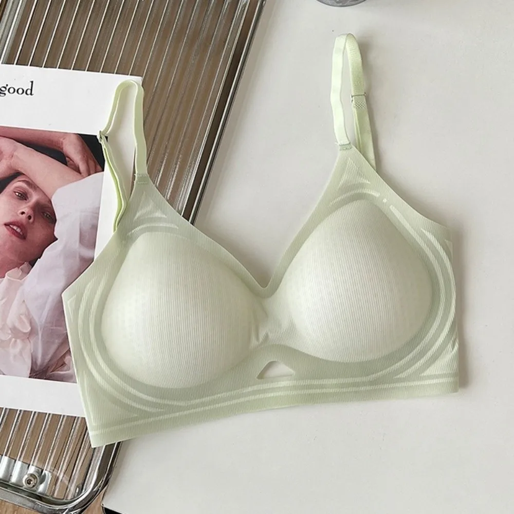 Bequemer Beauty-Back-BH für Damen, tiefer V-Ausschnitt, Push-up-BH, Anti-Sagging, dünn, atmungsaktiv, kabelloses Bralette für kleine Brüste – Detail 9