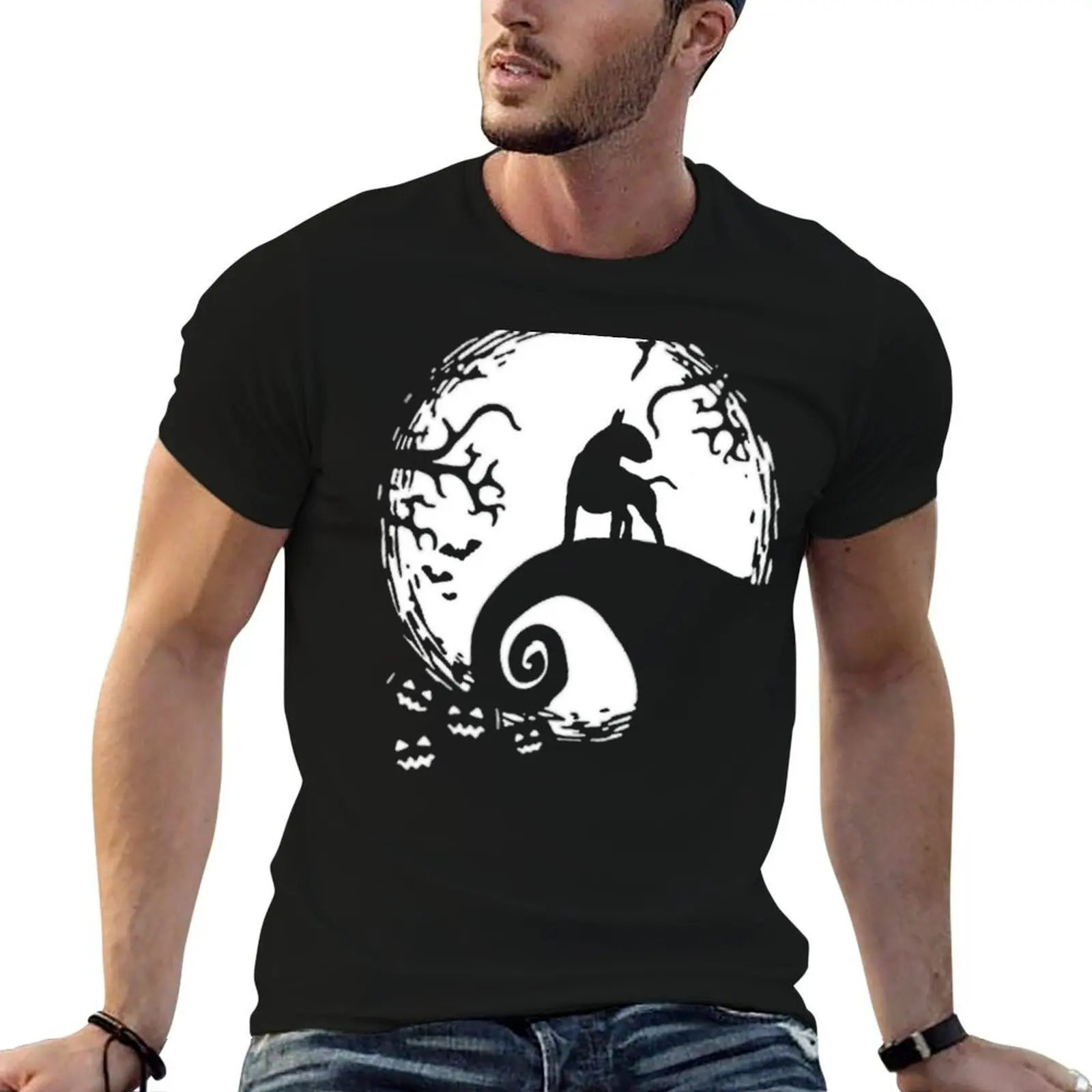 Bull terrier Halloween T-Shirt custom t-shirts graphic shirts mens graphic t-shirts