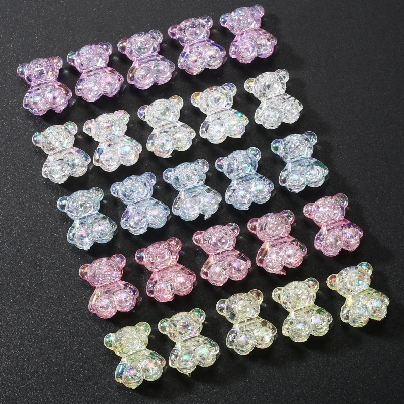 10Pcs 15x18mm Acrylic Loose Spacer Beads Cute Colorful Animal Beads For Handmade Jewelry Making DIY Bracelet Necklace Earrings