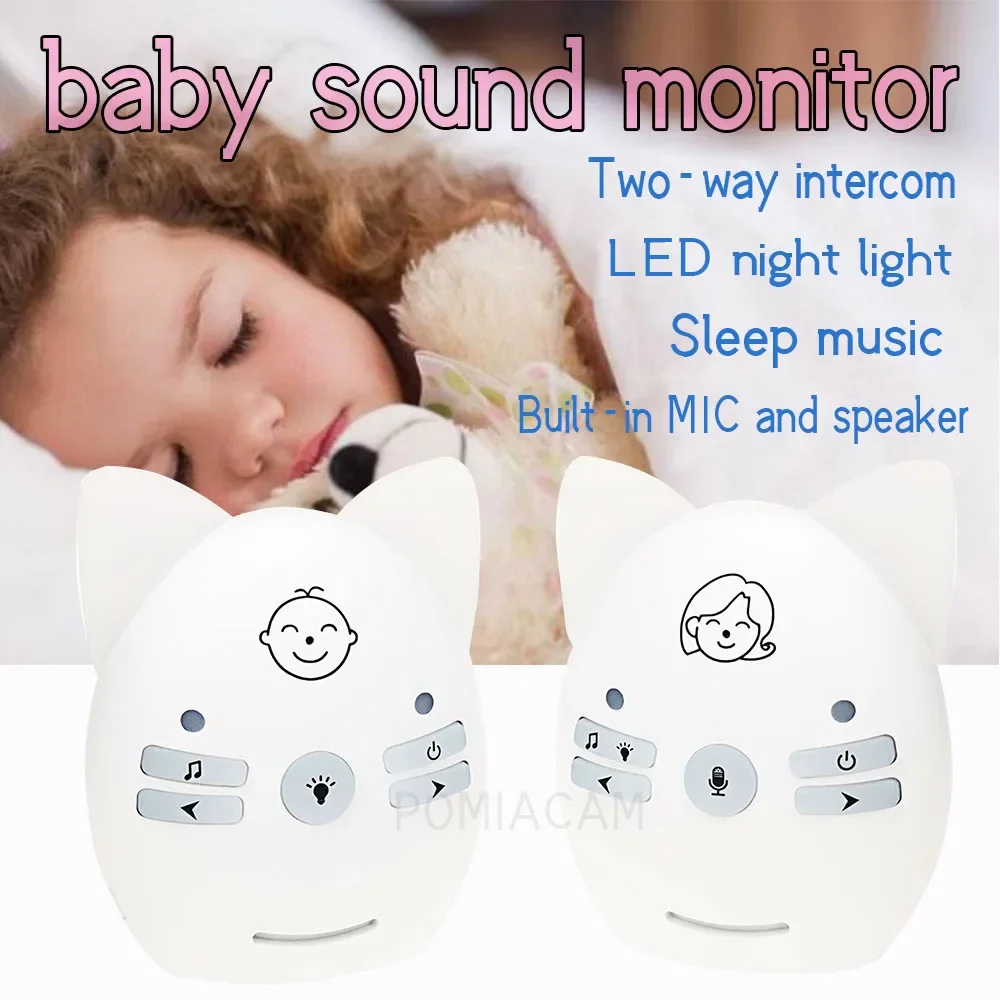 Audio Baby Monitor fpr baby cry Sound , Talk Back Intercom & Night Light Loop V30 pink white blue Lazy mothercare