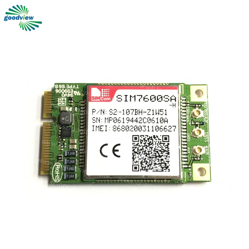

SIM7600SA-H SIMCOM LTE Cat 4 module support GNSS SIM7600SA-H PCIE mini PCIE adapter board for New Zealand/Australia/South Americ