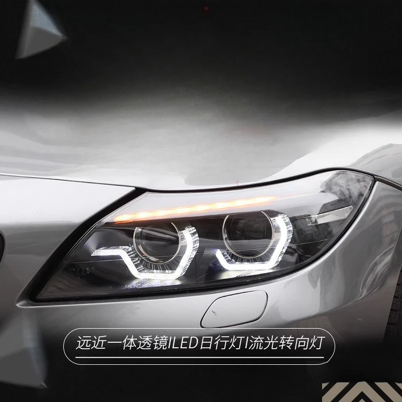 

Suitable for BMW Z4 09 Headlight Assembly E89 Modified Lens Xenon Headlight LED Daytime Running Light Flowing Turn Signal Light