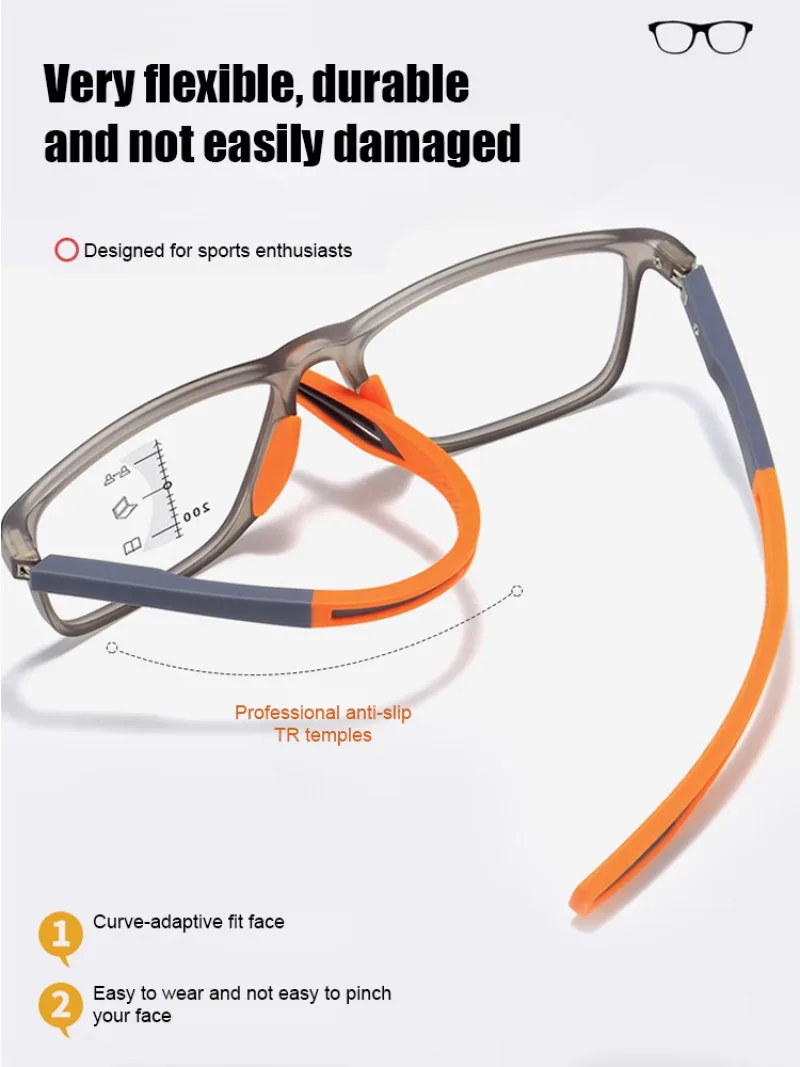 نظارات متعددة البؤر طويلة النظر للرجال والنساء، نظارات قراءة جديدة مضادة للضوء الأزرق بالقرب والبعيد، خفيفة الوزن ومريحة ومتينة #1