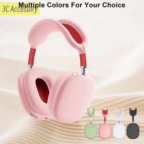 AirPods Max 헤드폰 액체 실리콘 소프트 보호 케이스 Airpods Max 이어폰 액세서리 용 부드럽고 편안한 세척 가능 Best5