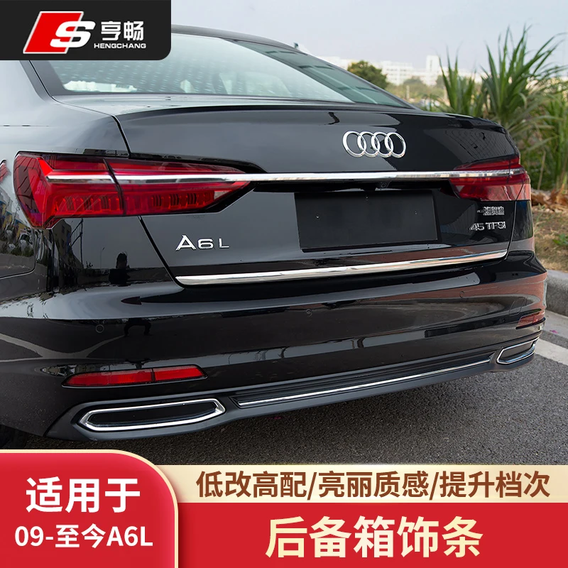 

FOR Audi A6L 2019 2020 2021 2022 2023 2024 Rear Boot Door Trunk Cover Trim Tailgate Garnish Molding Strip Car Accessories