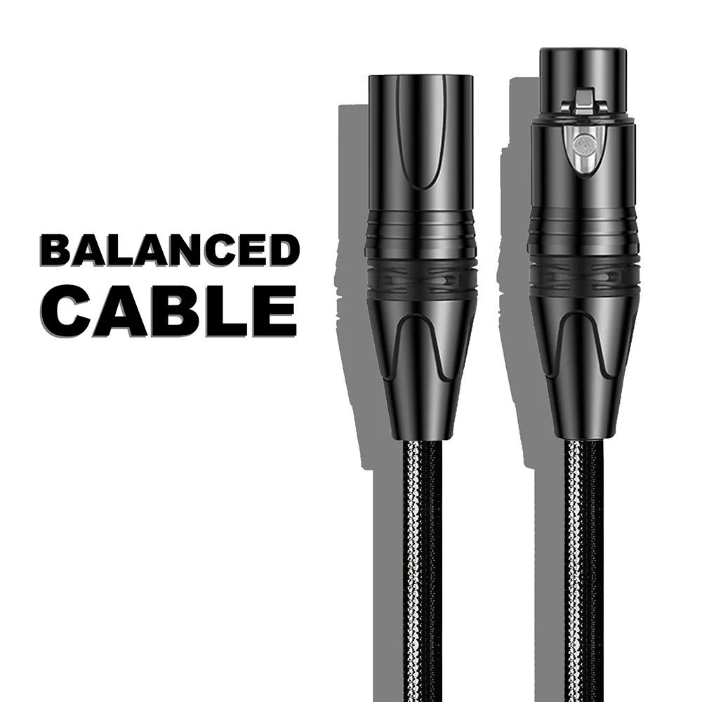 

Professional XLR Cables 3-Pin XLR Microphone Cable Balanced Male To Female Mic Audio Cable for Mixer DMX Amplifier Sound Card