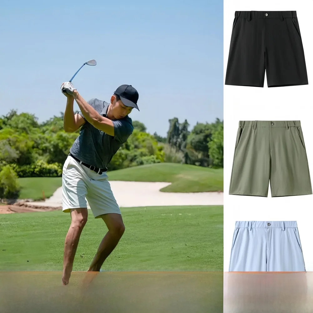 

LU Series Golf Series Дышащие мужские брюки для всего тела с отверстиями для ветра Спортивные повседневные прямые брюки для поездок на работу Летняя тонкая модель