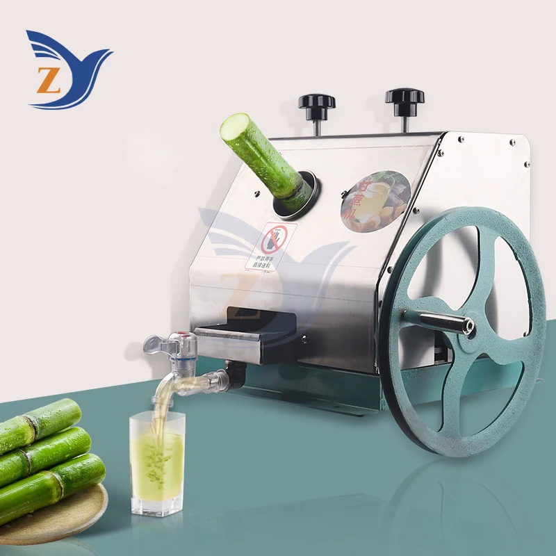 Sugarcane Juice Machine ZY-20 Sugar Cane Press Stainless Steel Commercial Squeezer Small Desktop Manual Cane Hand Fruit Directly