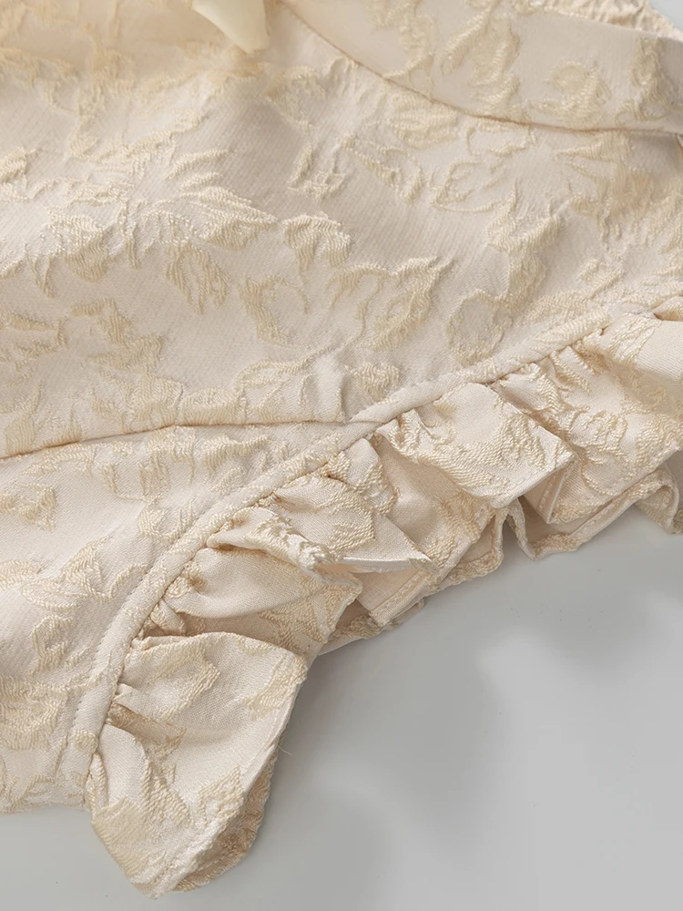 DSXDFACAIRIJ vrouwen Stand Kraag Mouwloos Jacquard Vest Jurk Vintage Discoid Bloemenprint Mini Zomer Mode voor Vrouwtjes