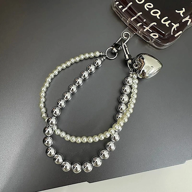 Love Bead Phone Charm With Y2K Accessories Keychain Camera Bag Pendant Hanging With IPhone Keychain