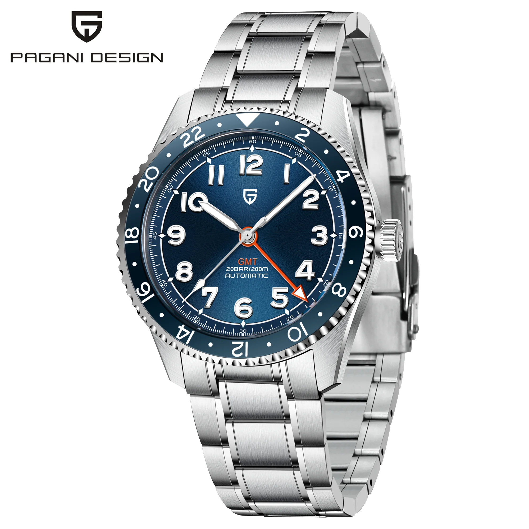 Pagani Design 2026 new Top PD1784 Pearl DG5833 GMT Watch 200M Waterproof Automatic Sapphire Glass Sports Watch reloj hombre