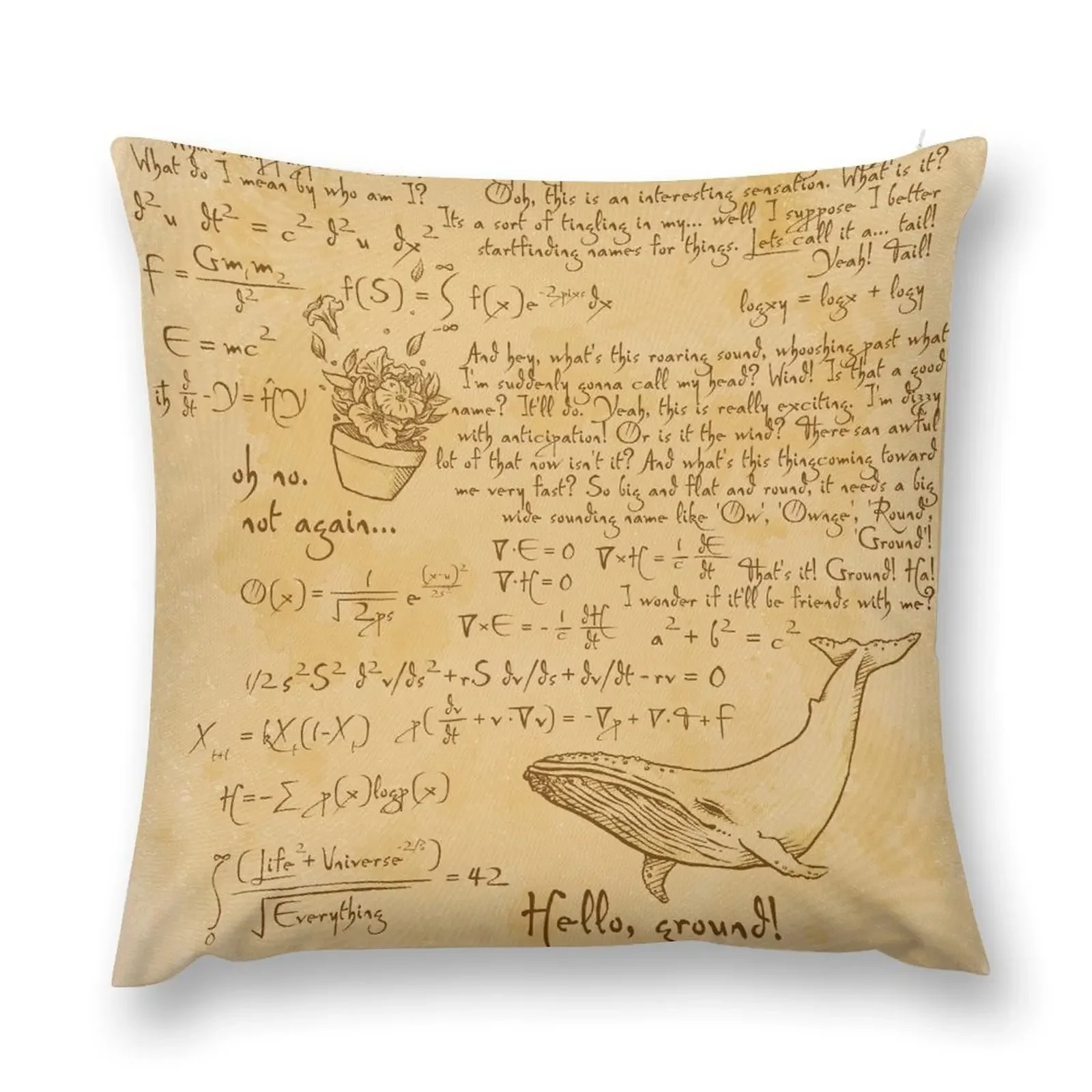 

Hello Ground Throw Pillow Marble Cushion Cover Sofa Cushions Covers pillows decor home pillow
