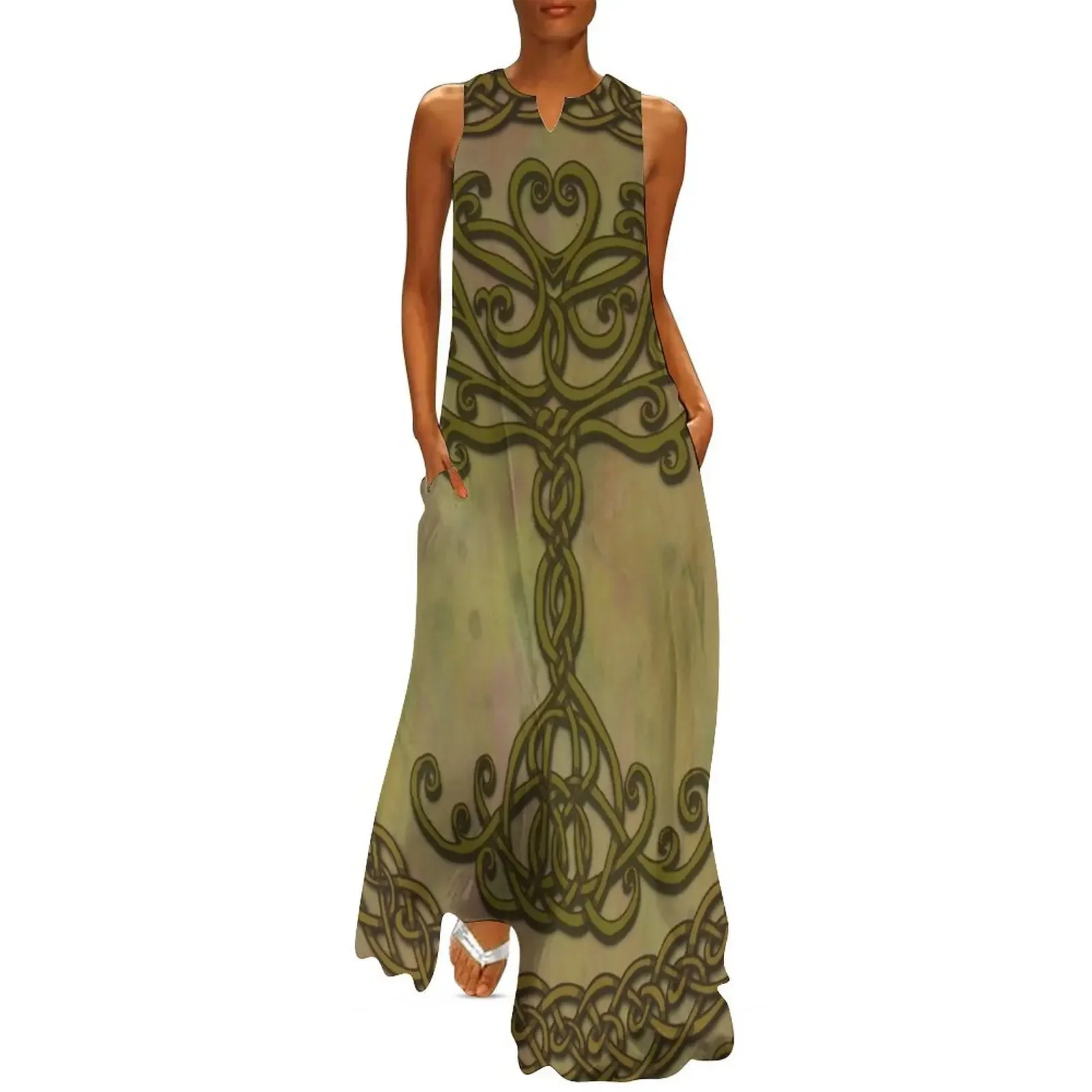 

Celtic Tree of Life I Long Dress dresses summer woman 2025 Long dress woman summer dresses dresses ladies 2025 summer Dress