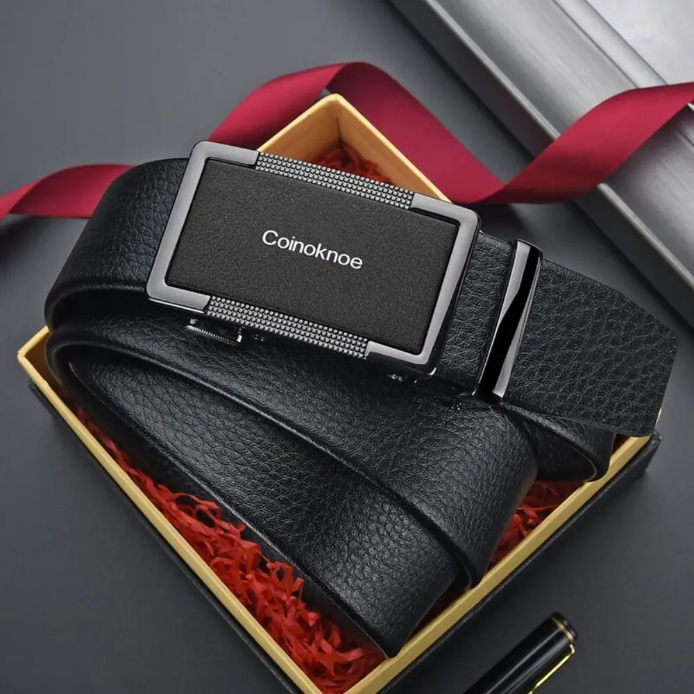 เข็มขัดหนังดีไซน์เหมาะสำหรับธุรกิจแฟชั่นหรูหราเข็มขัดเข็มขัดหัวเข็มขัดอัตโนมัติสำหรับผู้ชายแบรนด์ทันสมัย