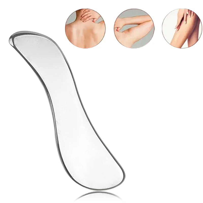1pc Stainless Steel Guasha Board - Portable and Practical S-Shaped Massage Board - Muscle Relaxation Massage Tool